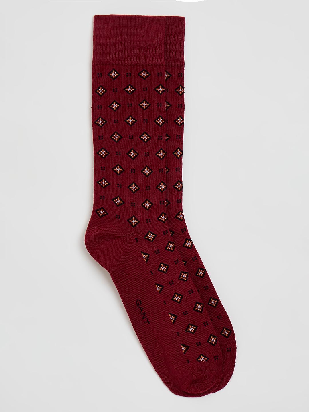 Gant Men Red Printed Regular Fit Socks