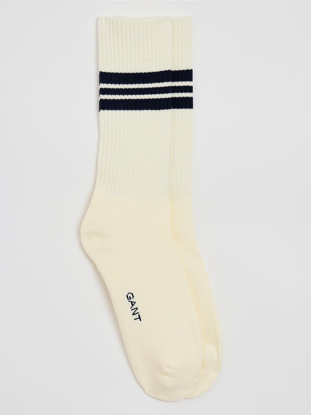 Gant Men Cream Striped Regular Fit Socks