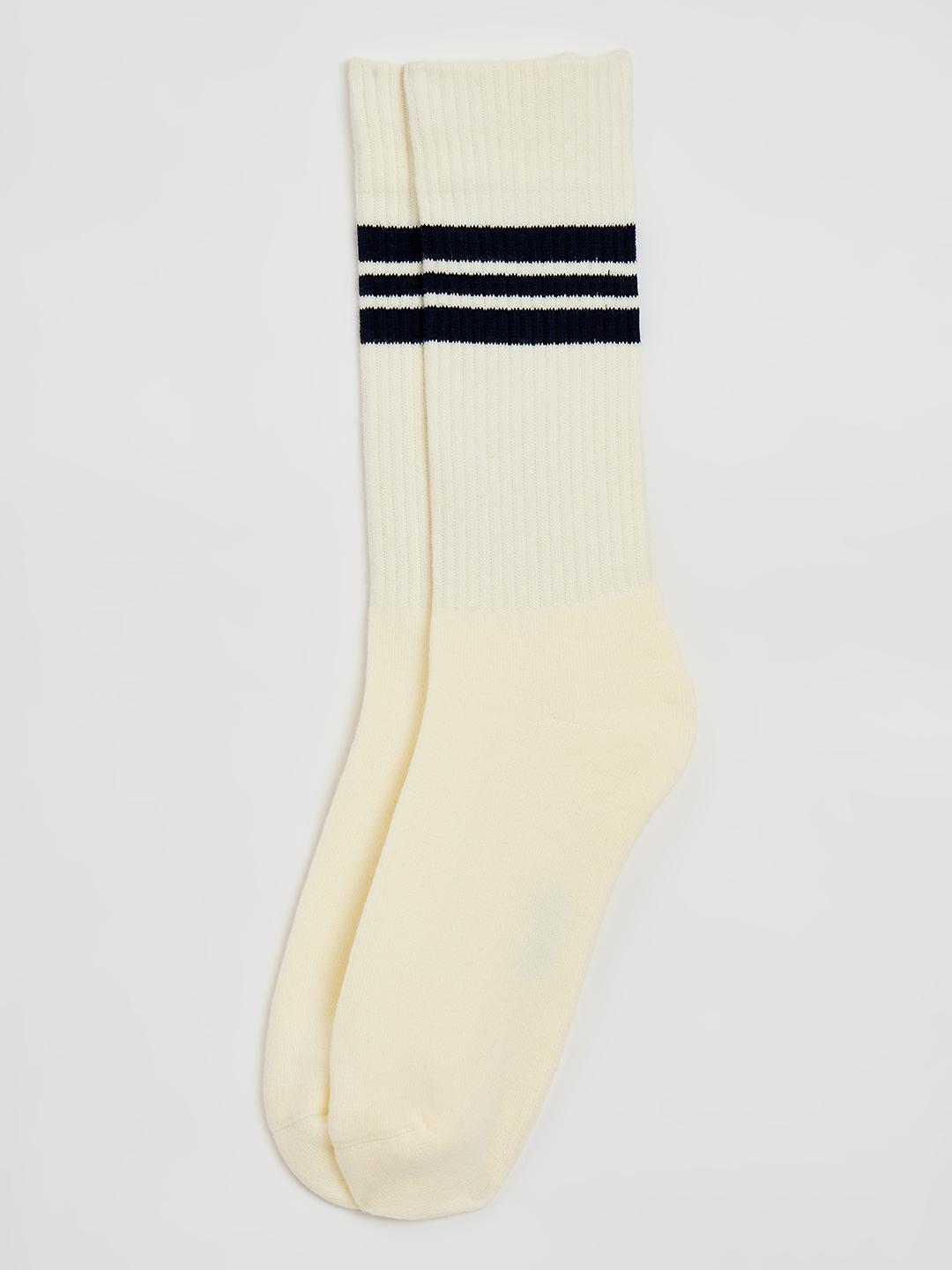 Gant Men Cream Striped Regular Fit Socks