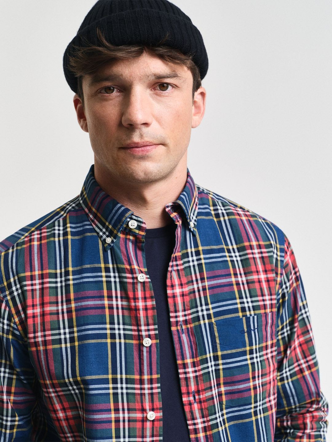 Gant Men Multicolour Checked Regular Fit Pure Cotton Shirt