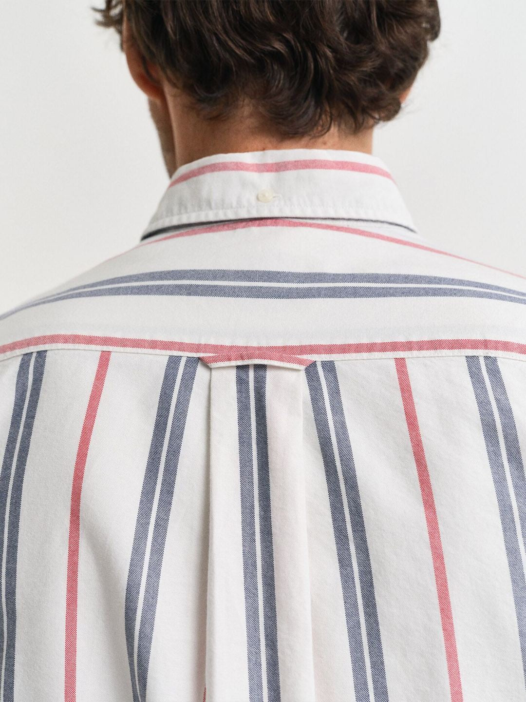 Gant Men White Striped Regular Fit Pure Cotton Shirt