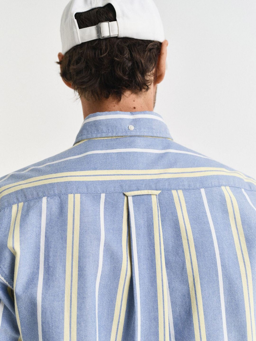 Gant Men Light Blue Striped Regular Fit Pure Cotton Shirt