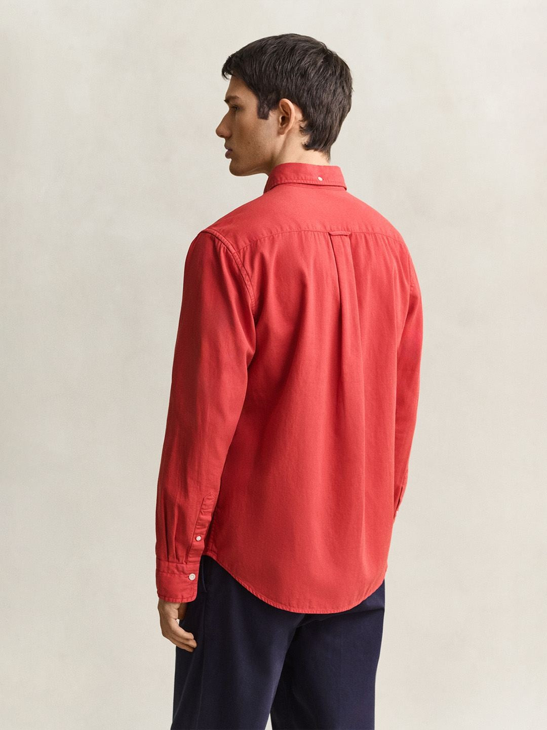 Gant Men Red Solid Regular Fit Pure Cotton Shirt