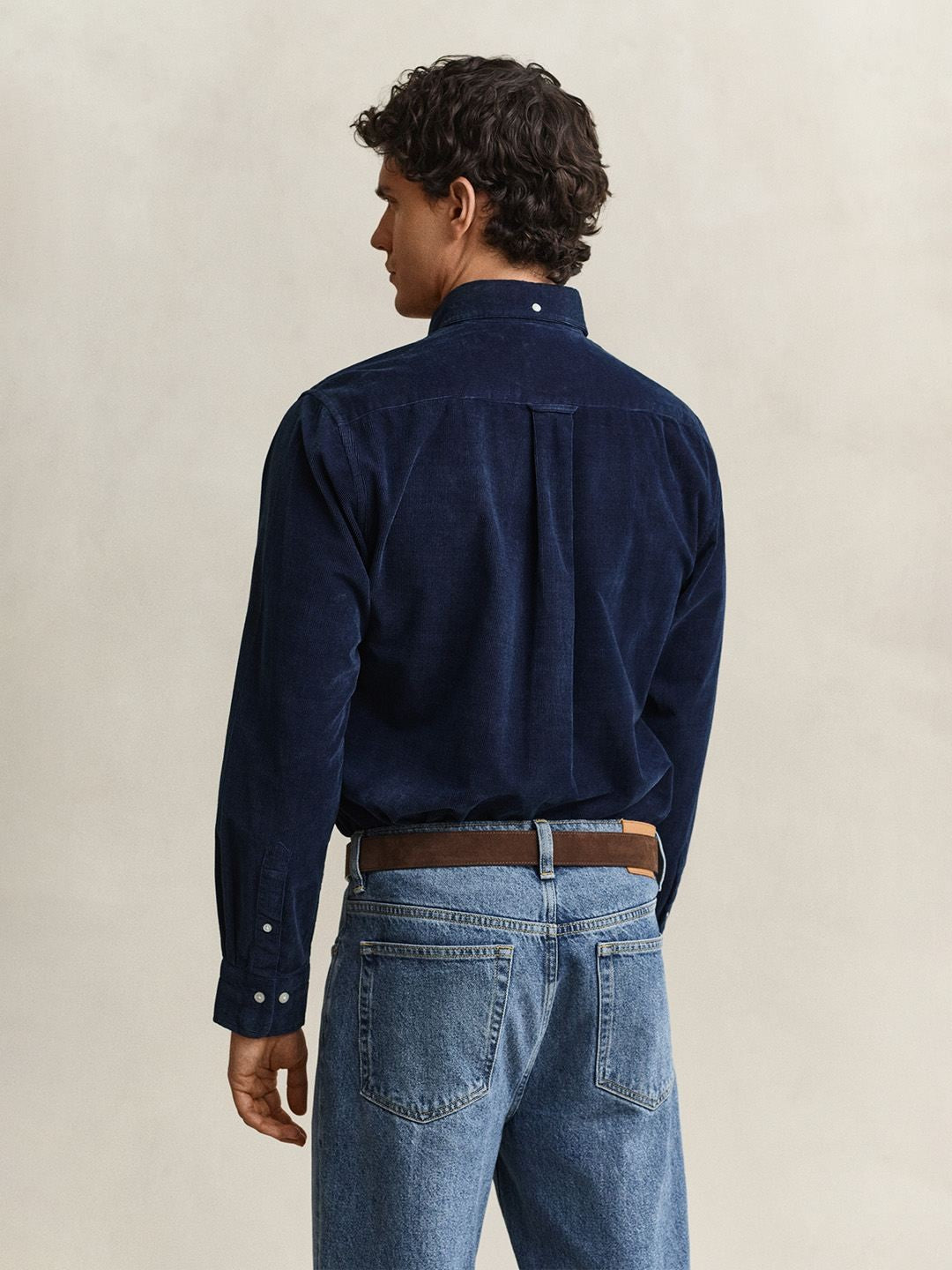 Gant Men Navy Blue Solid Regular Fit Pure Cotton Shirt