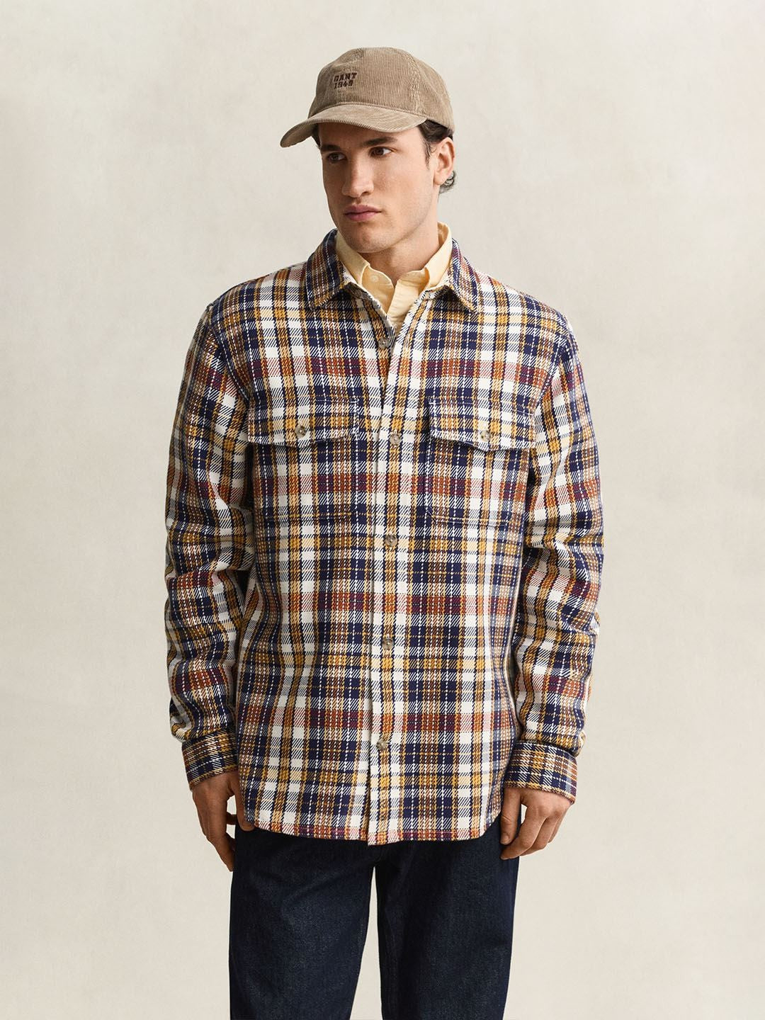Gant Men Multicolour Checked Regular Fit Pure Cotton Shirt