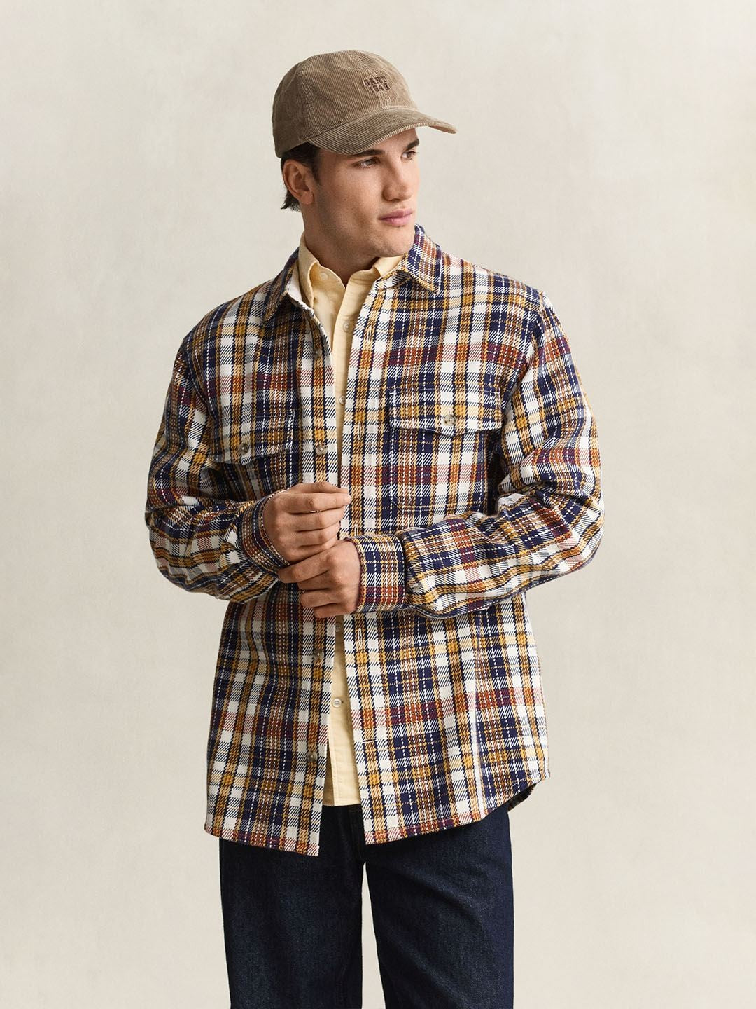 Gant Men Multicolour Checked Regular Fit Pure Cotton Shirt