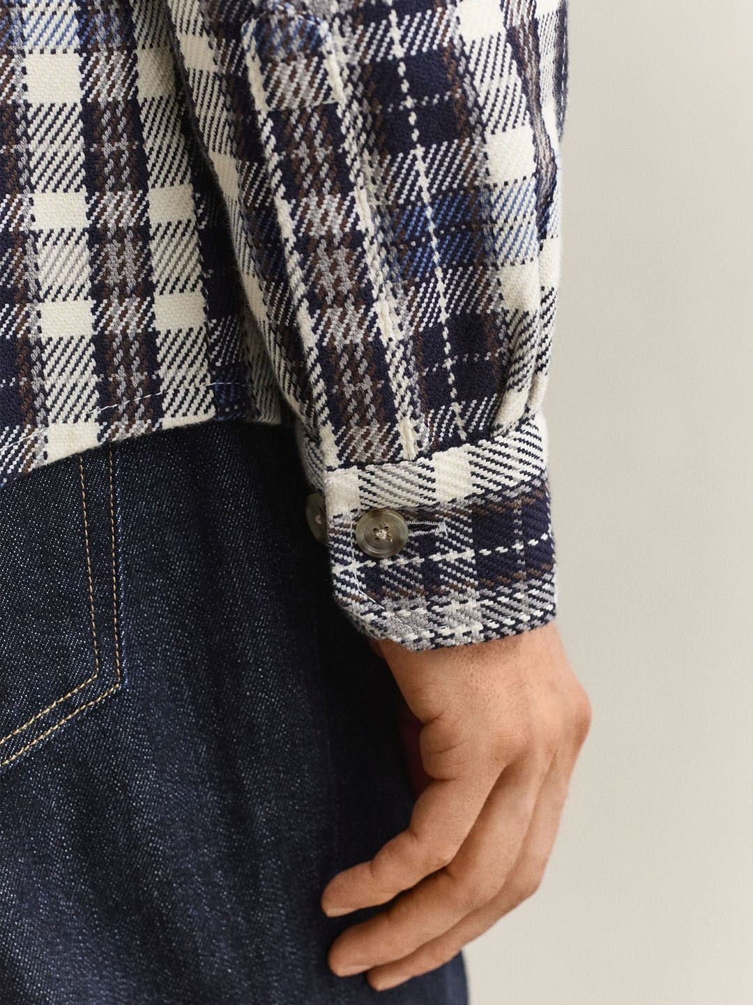 Gant Men Navy Blue Checked Regular Fit Pure Cotton Shirt