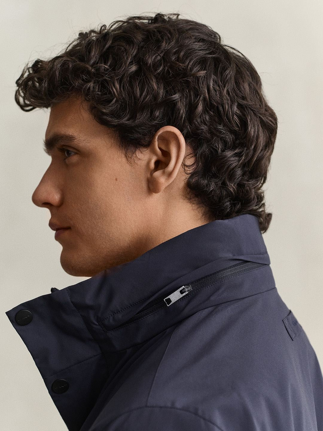Gant Men Navy Blue Solid Regular Fit Jacket