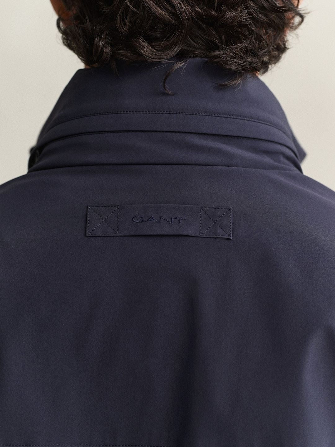 Gant Men Navy Blue Solid Regular Fit Jacket