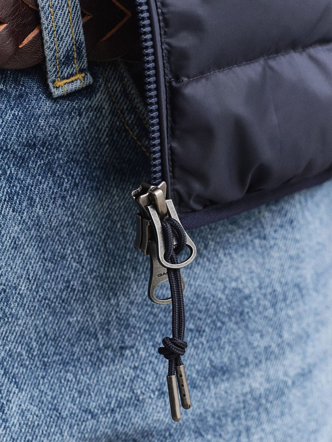 Gant Men Navy Blue Quilted Regular Fit Puffer Jacket