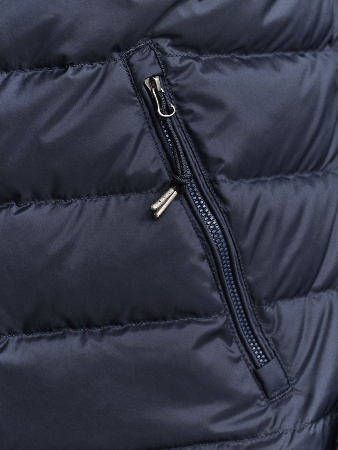 Gant Men Navy Blue Quilted Regular Fit Puffer Jacket