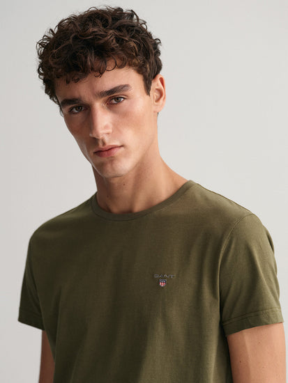 Gant Olive Green Original Regular Fit T-Shirt