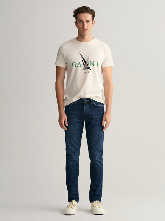 Gant Men Slim Fit Light Fade Cotton Jeans