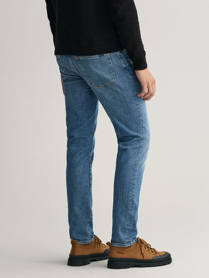 Gant Men Hayes Slim Fit Light Fade Cotton Jeans