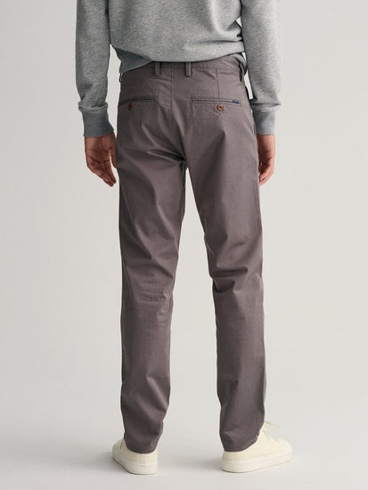 Gant Men Grey Comfort Slim Fit Trousers