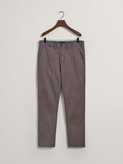 Gant Men Grey Comfort Slim Fit Trousers