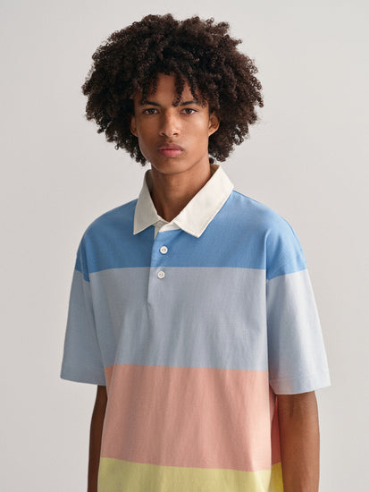 Gant Multi Retro Block Striped Regular Fit Polo T-Shirt