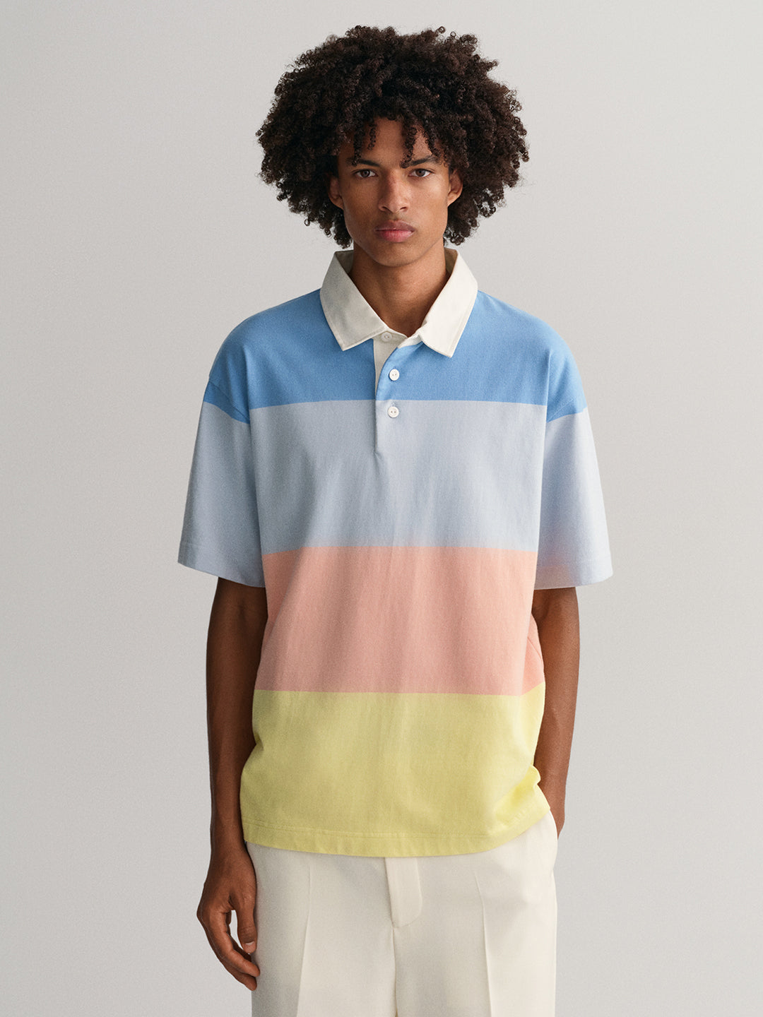 Gant Multi Retro Block Striped Regular Fit Polo T-Shirt