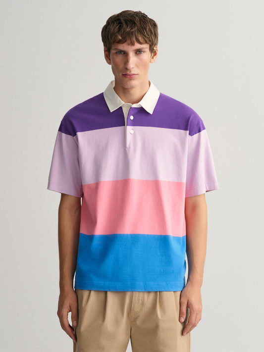 Gant Multi Retro Block Striped Regular Fit Polo T-Shirt