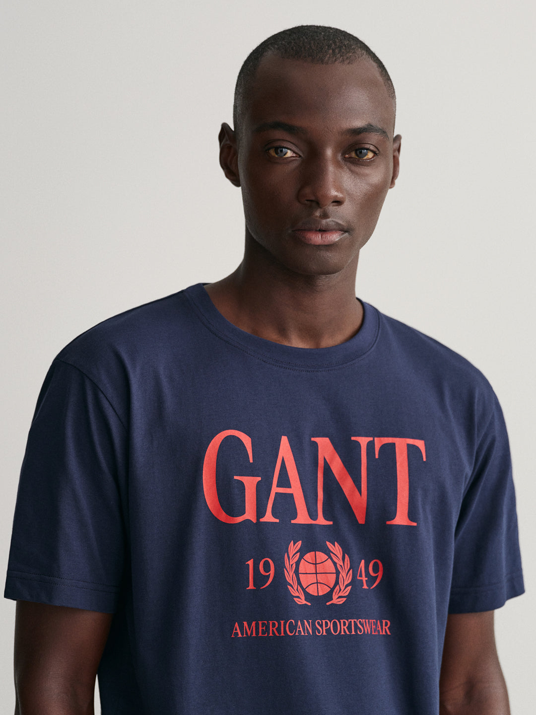 Gant Blue Retro Crest Logo Regular Fit T-Shirt