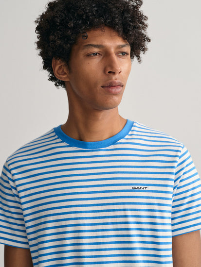 Gant Blue Striped Regular Fit T-Shirt