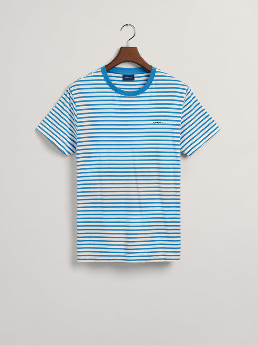 Gant Blue Striped Regular Fit T-Shirt