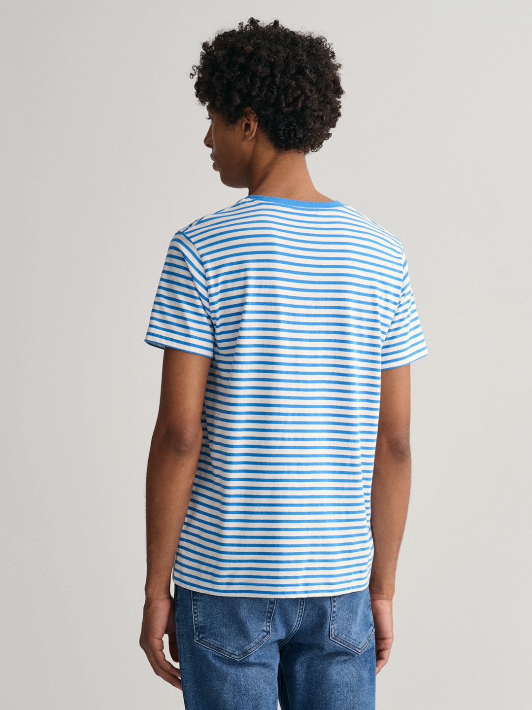 Gant Blue Striped Regular Fit T-Shirt