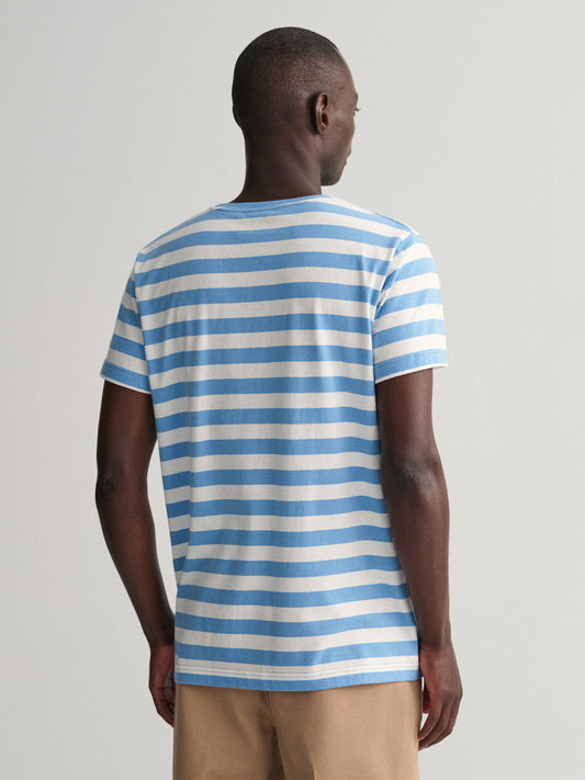 Gant Blue Striped Regular Fit T-Shirt