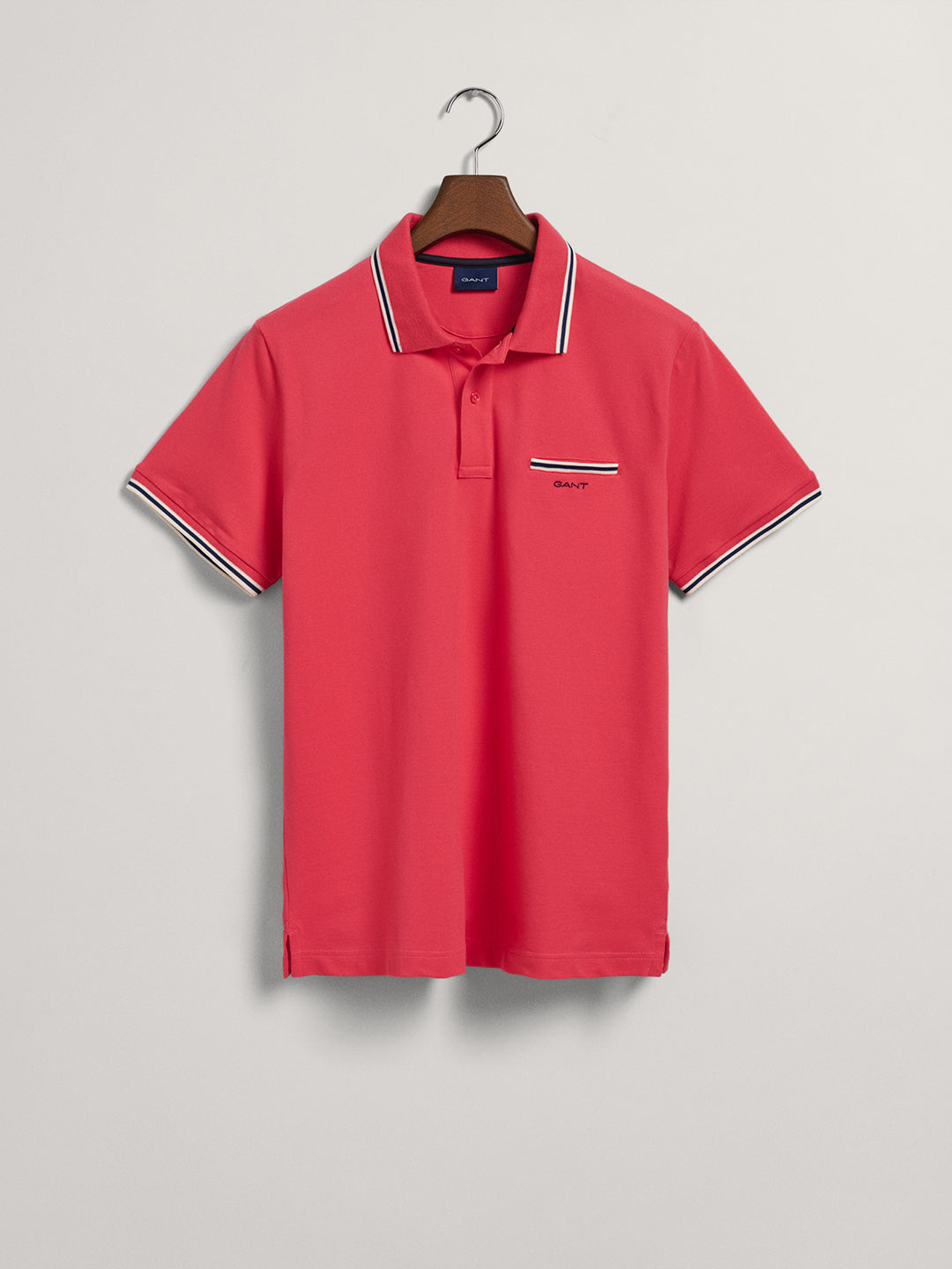 Gant Pink 3Color Tipping Regular Fit Pique Polo T-Shirt