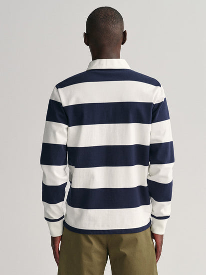 Gant White Striped Regular Fit Polo T-Shirt