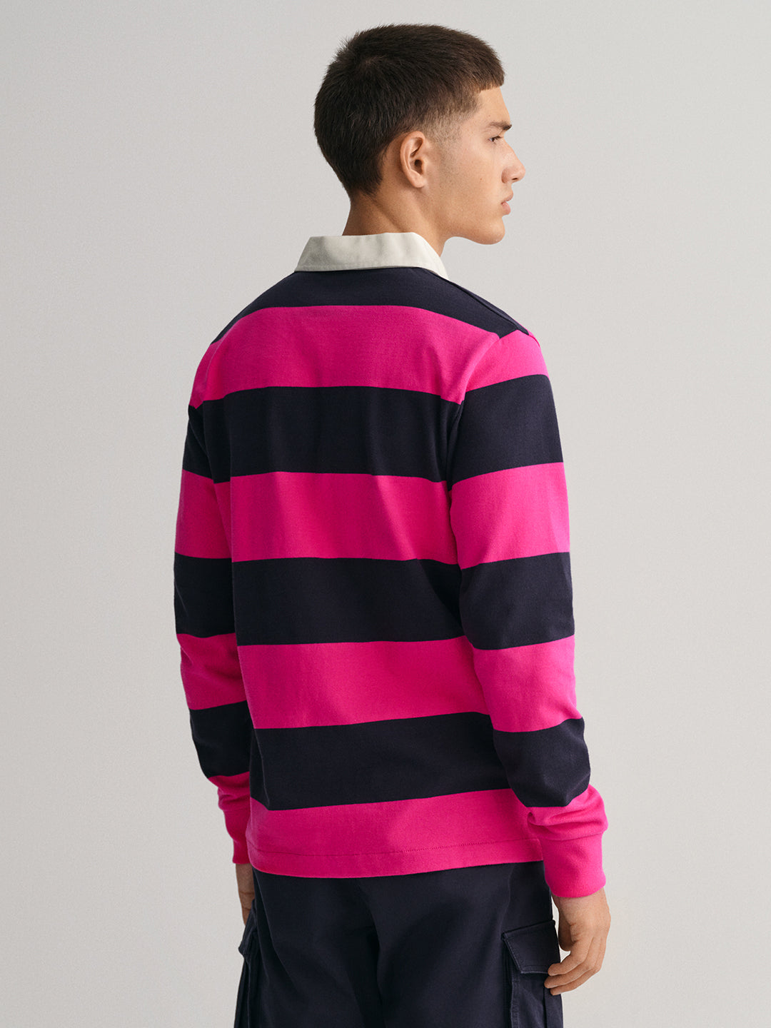 Gant Pink Striped Regular Fit Polo T-Shirt