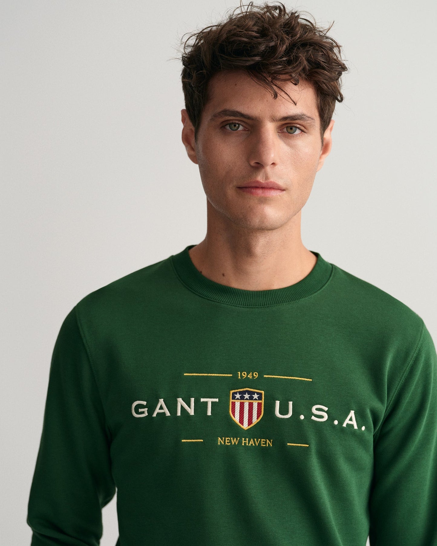 Gant Men Green Printed Sweatshirt