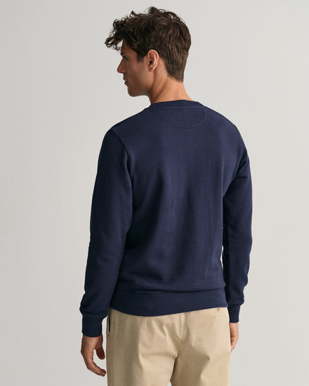 Gant Men Blue Printed Hooded Sweatshirt