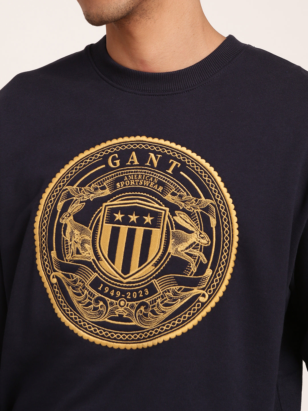 Gant Men Blue Printed Sweatshirt