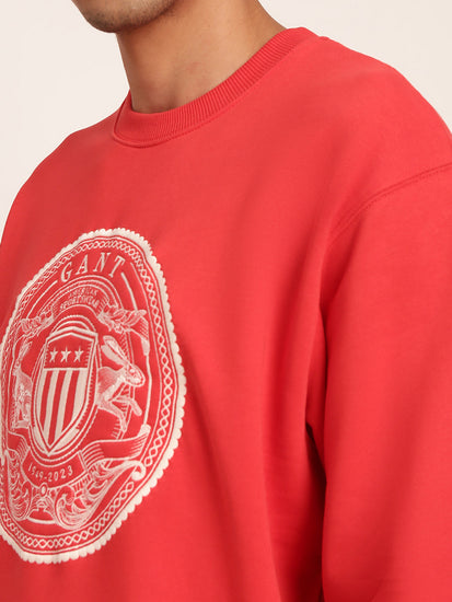 Gant Men Red Printed Sweatshirt