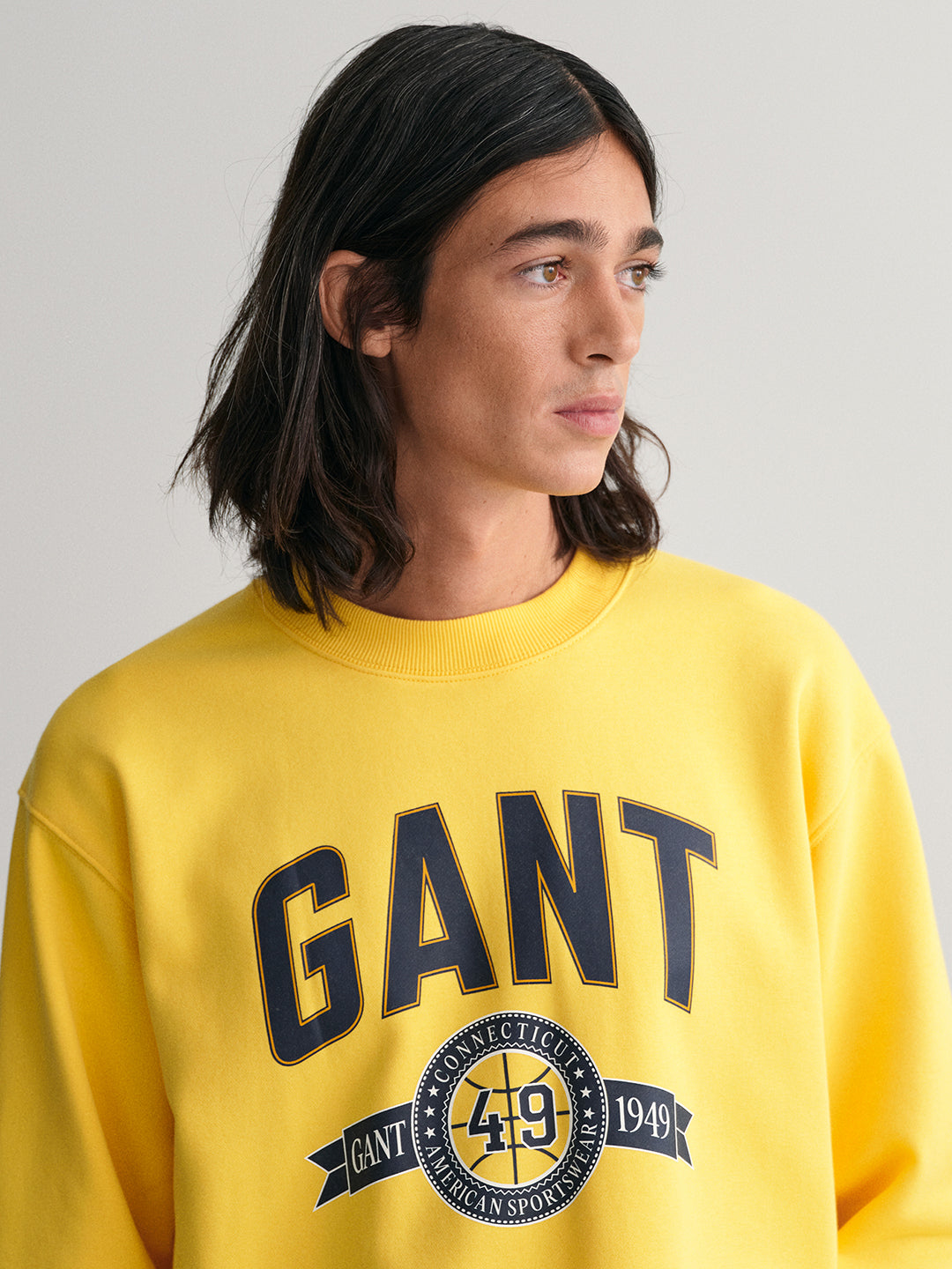 Gant Men Yellow Printed Sweatshirt