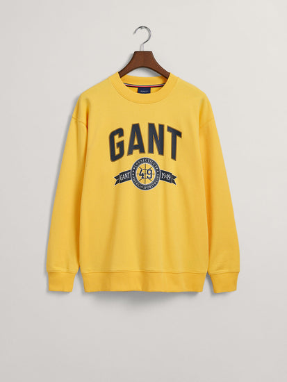 Gant Men Yellow Printed Sweatshirt