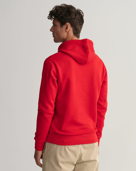 Gant Men Red Printed Hooded Sweatshirt