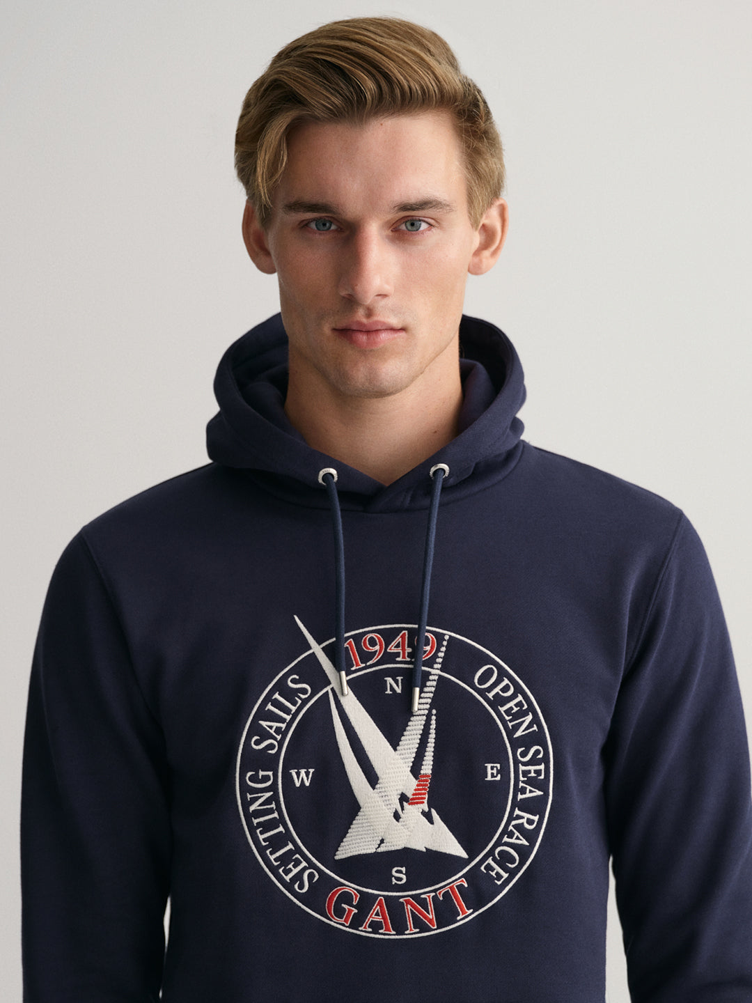 Gant Men Printed Cotton Hooded Sweatshirt