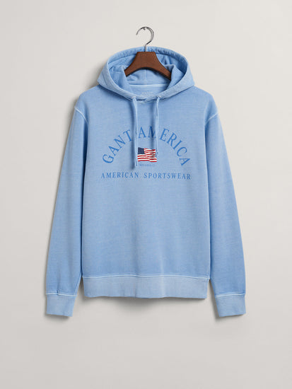 Gant Men Printed Cotton Hooded Sweatshirt