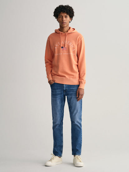 Gant Men Printed CottonHooded Sweatshirt