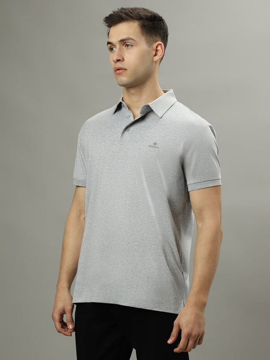 Gant Grey Fashion Slim Fit Polo T-Shirt