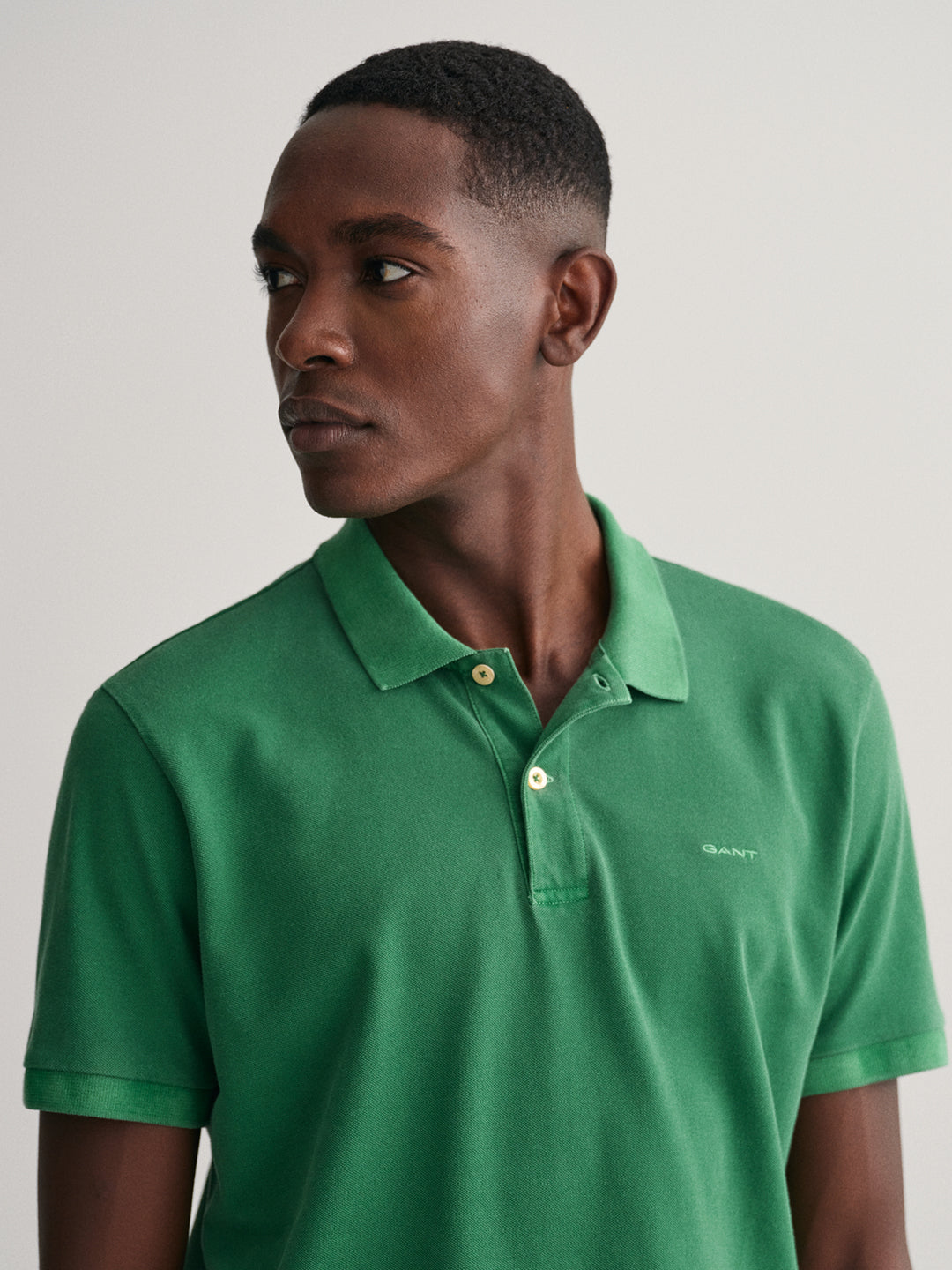 Gant Green Sunfaded Rugger Regular Fit Pique Polo T-Shirt