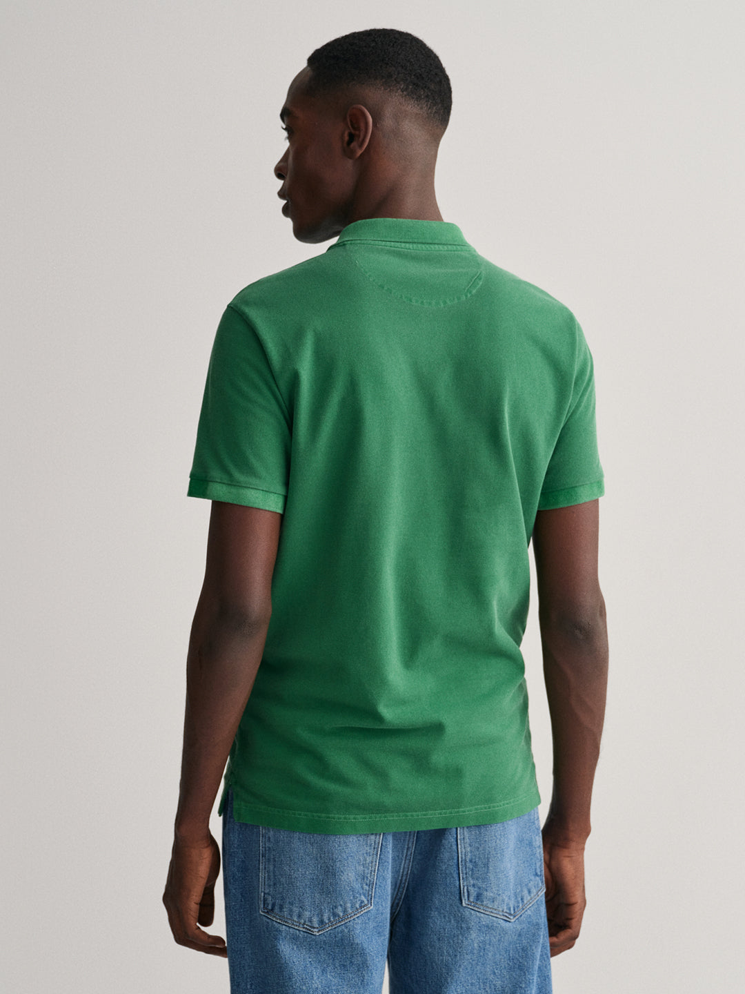 Gant Green Sunfaded Rugger Regular Fit Pique Polo T-Shirt