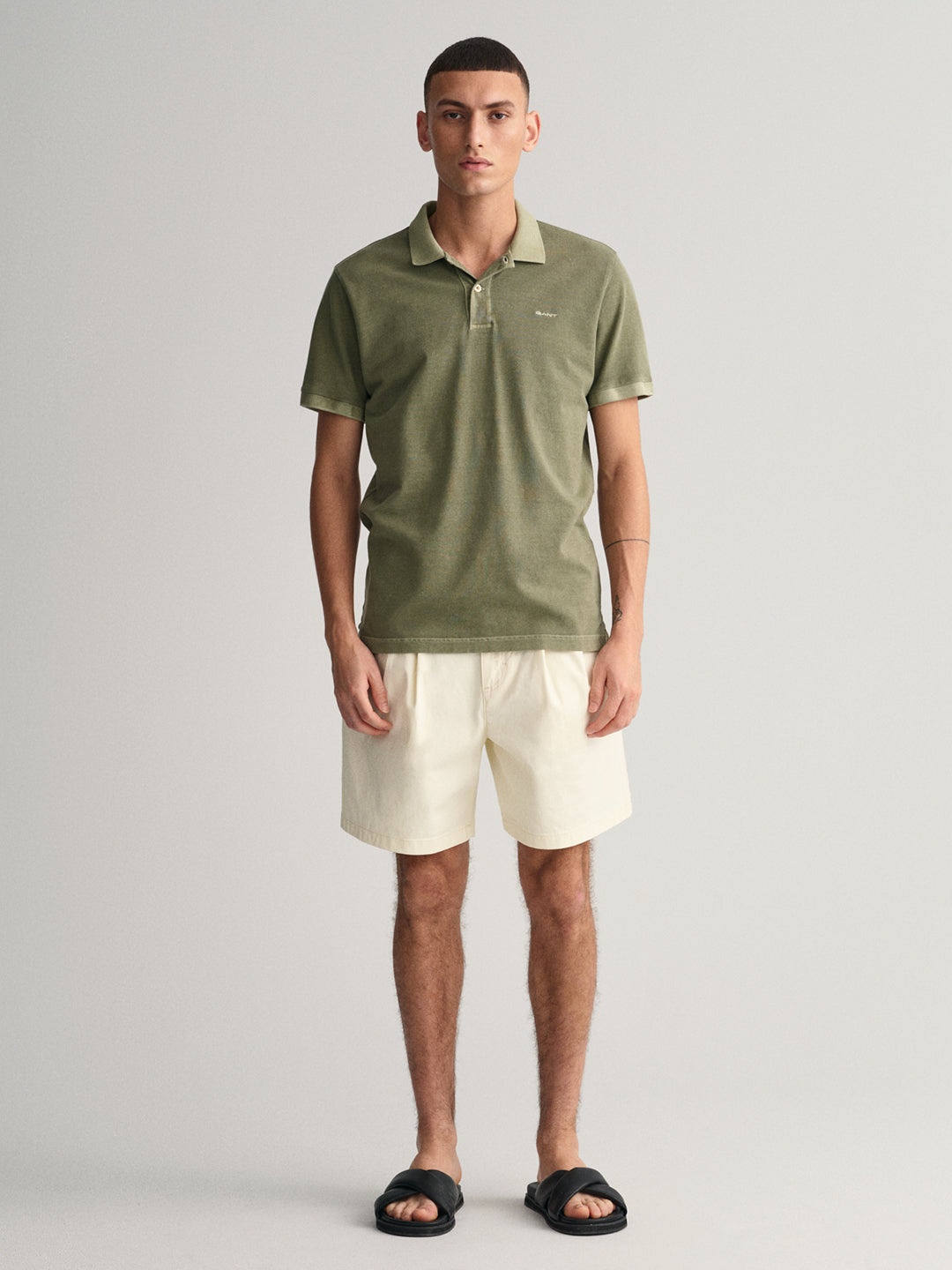 Gant Green Sunfaded Rugger Regular Fit Pique Polo T-Shirt