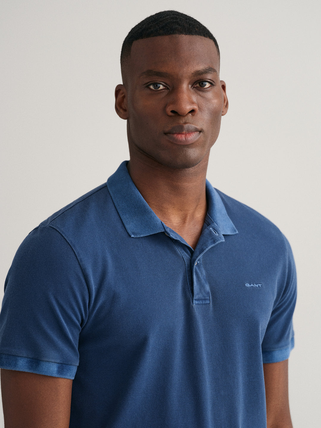 Gant Blue Sunfaded Rugger Regular Fit Pique Polo T-Shirt