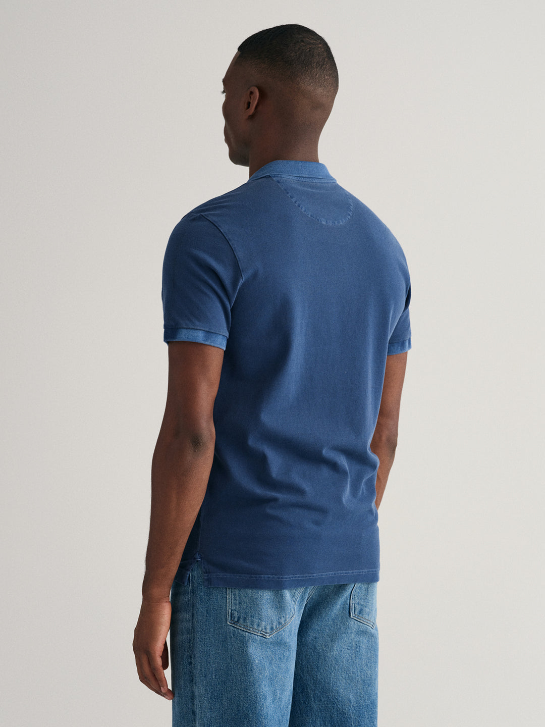 Gant Blue Sunfaded Rugger Regular Fit Pique Polo T-Shirt