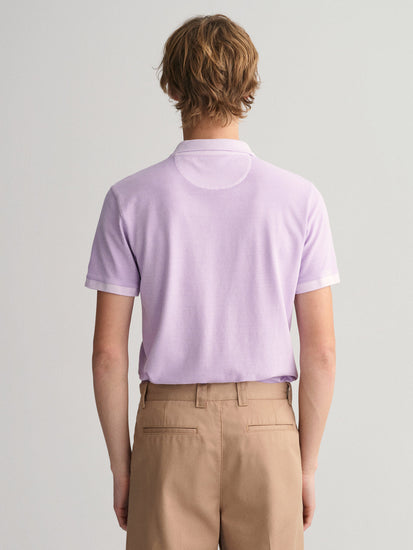 Gant Purple Sunfaded Rugger Regular Fit Pique Polo T-Shirt