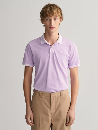 Gant Purple Sunfaded Rugger Regular Fit Pique Polo T-Shirt