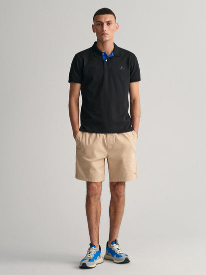 Gant Black Slim Fit Rugger Pique Polo T-Shirt